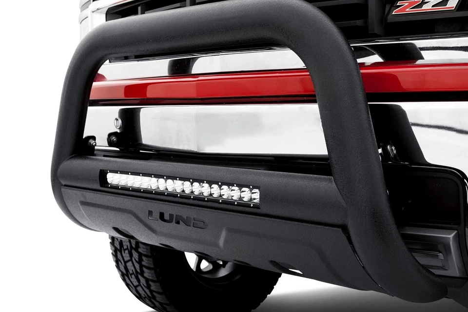 For Chevy Silverado 1500 LD 19 Lund 3.5" Black LED Bull Bar w Skid Plate Foto 3 de 4
