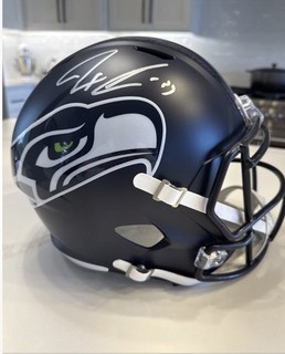 Jaxon Smith Njigba Signed Full Size Rep Helmet Seattle Seahawks Fanatics COA