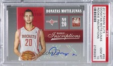 2012-13 Elite Rookie Inscriptions Donatas Motiejunas #55 PSA 10 GEM MT Auto 3c7
