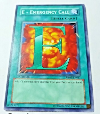 Yu-Gi-Oh! E - Emergency Call Card - DP03-EN017 Common 1st Edition (Duelist Pack 3: Jaden Yuki 2) - View #9