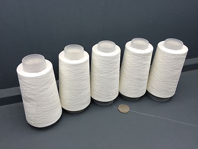 4x100G CONE VERY FINE 2//100 MERC COTTON YARN RAW WHITE ECRU IMITATION SILK