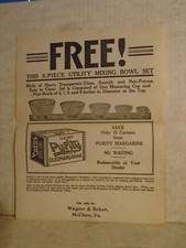 Purity Oleomargarine Poster. Circa 1930. Colu...