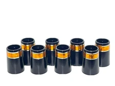 8 pcs  Fire Opel  Orange / Silver Ring ferrule Fit Both .355” / .370”