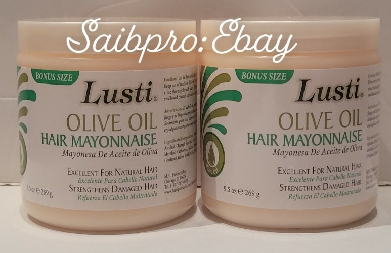 2 Pk Lusti Organics Olive Oil Hair Mayonnaise Strenghtens Damaged 9.5