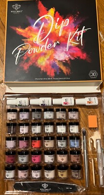 Modelones 32 Pcs Dip Powder Nail Kit Starter 30 Colors NEW IN THE BOX