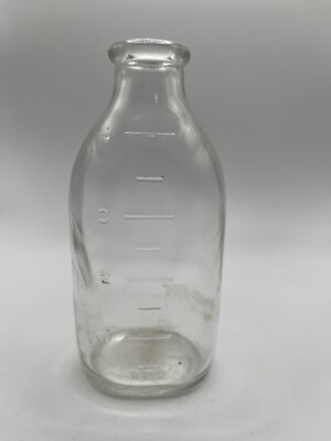 [SET OF 2] Vintage Glass Baby Bottles (one 4oz & one 8oz)