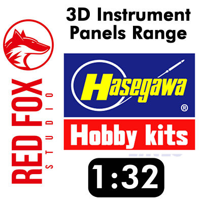 Red Fox Studio 3D Printed Instrument Panel Set HASEGAWA Model 1:32 Decal Range