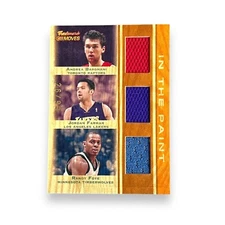 2007 Topps Trademark Moves Bargnani Farmer Foye In the Paint Triple Patch 26/99