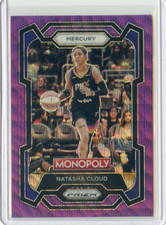 2024 Panini Monopoly Prizm WNBA NATASHA CLOUD #11 PURPLE WAVE PRIZM SP MERCURY