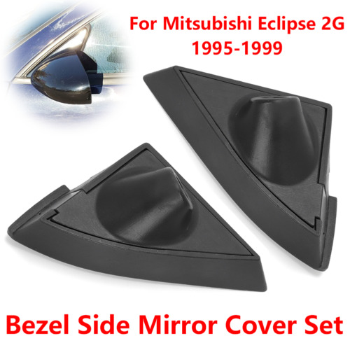 For Mitsubishi Eclipse 2G 1995-1999 Side Rear View Mirror Cover Bezel Pair Set - Foto 1 di 9