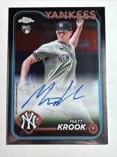 2024 Topps Chrome Matt Krook Rookie Auto New York Yankees RC RA-MK