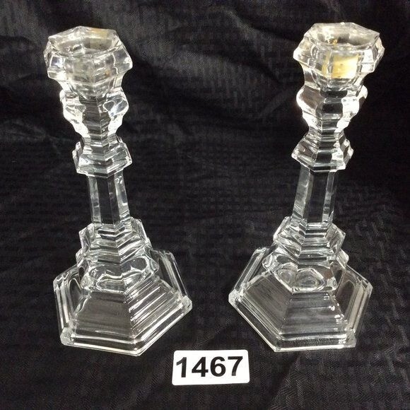 Vintage Tiffany and Co Plymouth 8" Pair of Candlesticks Candle Holder