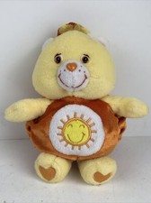 2002 Care Bears Funshine Bear Halloween Pumpkin Costume Plush Toy 8"