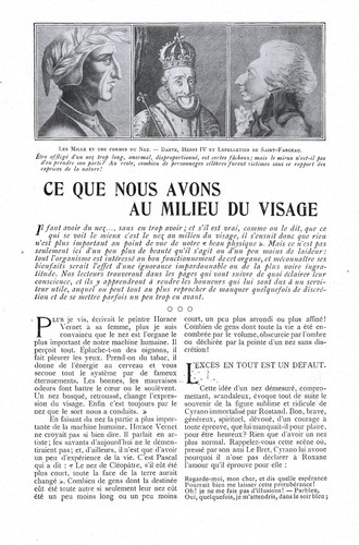 Ce que nous avons au milieu du visage - Le nez - Article de presse 1903 - Picture 2 of 4