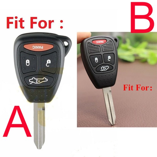 Fit Chrysler Dodge Jeep 4 Button Remote Smart Key Fob Silicone Cover Skin Case - Picture 8 of 25