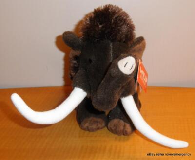New Wild Republic Woolly Mammoth Brown 12'' Plush Beanbag Stuffed toy