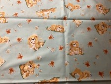Lions king of the jungle and cub on cotton fabric by the yard new