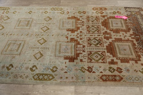 Antique Muted Kazak Russian Oriental Runner Rug Vegetable Dye Hand-Knotted 5x12 - Picture 9 of 12