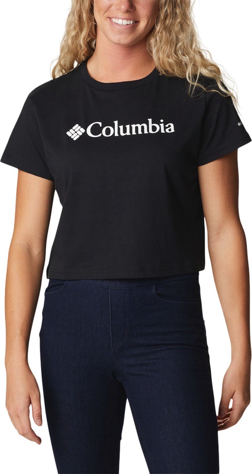 Columbia Women's North Cascades Cropped T-Shirt - Black Size XL