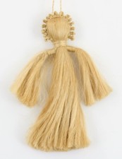 Straw Hair Woman Doll Christmas Ornament Holiday Decoration