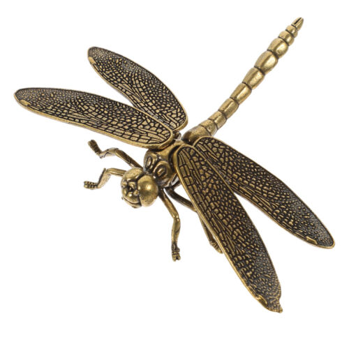 Vintage Brass Desktop Decor Dragonfly Decor Dragonfly Figurines - Picture 1 of 12