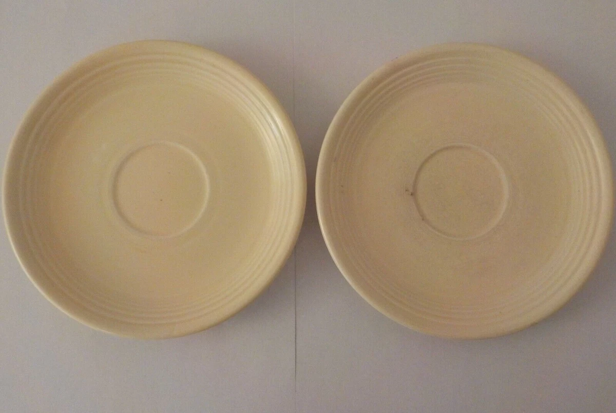 Set of 2 Vintage Fiesta Fiestaware Cream Ivory Saucer 6 1 8