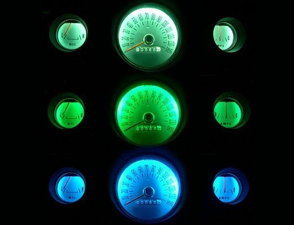 Medidores de cara blanca para Ford Mustang Rally-Pac 1966 Foto 4 de 4