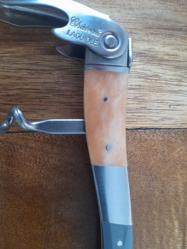 Chateau Laguiole Sommelier Corkscrew Luxury Tint Bi Color Austruch Bone - Picture 4 of 8