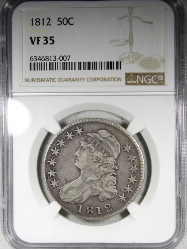 1812 Capped Bust Half Dollar NGC VF35 Original Crusty Mid Grade Coin