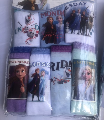 Girl’s Disney’s Frozen “7 Days of the Week” Cotton Briefs/Panties~Size 8 - Picture 7 of 8