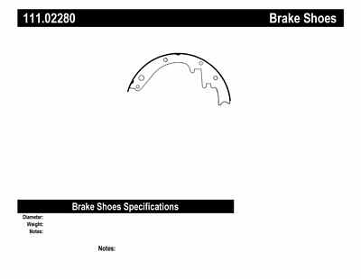 Brake Shoe Set  Centric Parts  111.02280