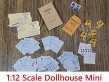 1/12 SCALE Dollhouse Police CSI, 2 Folders, Evidence Bags, and 25 Documents