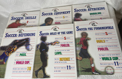 Soccer 6 BOOK SET: SKILLS, EQUIPMENT, ATTACKING, DEFENDING, RULES FUNDAMENTAL
