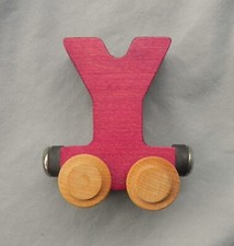 Wooden Name Train Magnetic Letter Y - Red 2.75" - Pre-owned