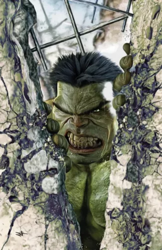 HULK #1 Marco Turini Variant Cover (B) Marvel Comics 2021 LTD 1000 LGY#768