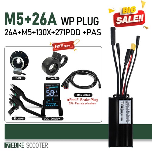 Ebike Sinewave 3 Mode 17A26A30A40A Controller +Color M5 Display 350W-2000W Motor - Picture 40 of 41
