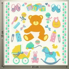 Mrs Grossman's 6"x6" Sticker - BABY STICKER, TEDDY BEAR, PRAM - UP TO 20% OFF!!