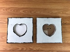 Dunelm Classic Elegance Wooden Frame With Cut Out Heart Design 7" Square 