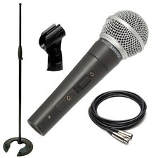 Shure Sm58s Dynamic Vocal Microphone With On/off Switch Performer Pak