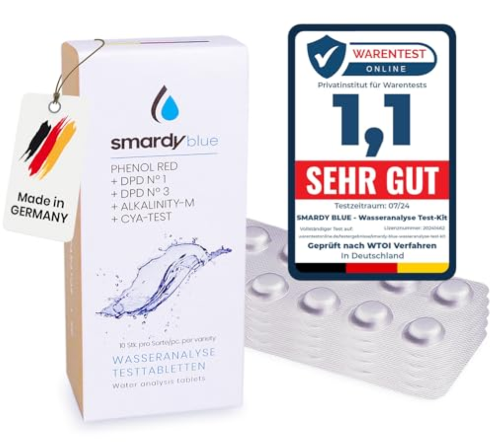 smardy Kit - 50x Pastiglie per Test Fotometro - Phenol Red, DPD1, DPD3, Alka-M,