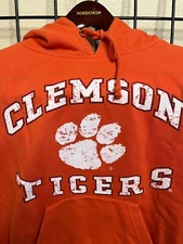 Clemson Tigers Hoodie Sweatshirt Orange XL Pullover J America Cotton  S 80/20