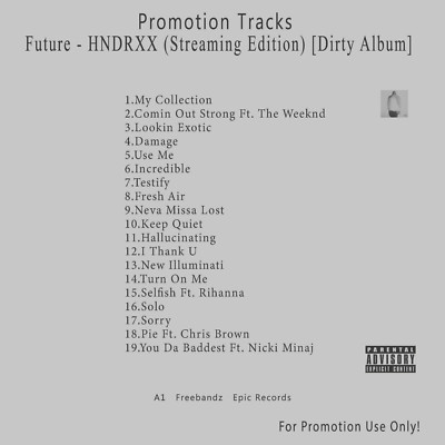 Rap/Hip-Hop.. White CD. Future - HNDRXX (Streaming Edition) [Dirty Album]