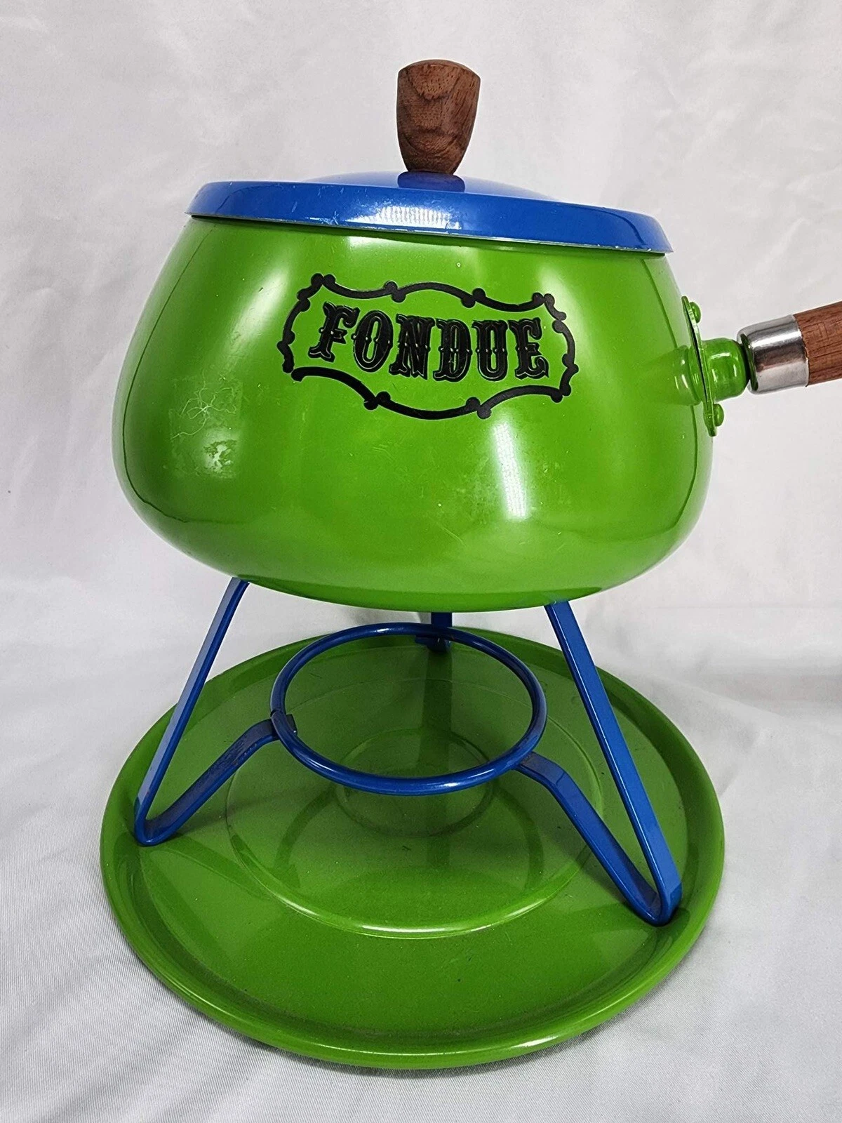 1970’s J C PENNEY ? Kitschy, Bright Fun Fondue Set