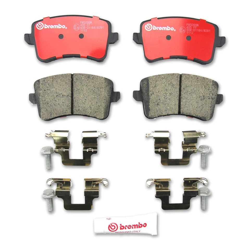 Front Rear Set Disc Brake Pad Set Brembo for 2008-2017 Audi S5 2010-2016 Audi S4 - Image 2 of 4
