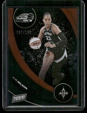 2025 Panini WNBA Player of the Day #7 A'ja Wilson Orange /199 Las Vegas Aces