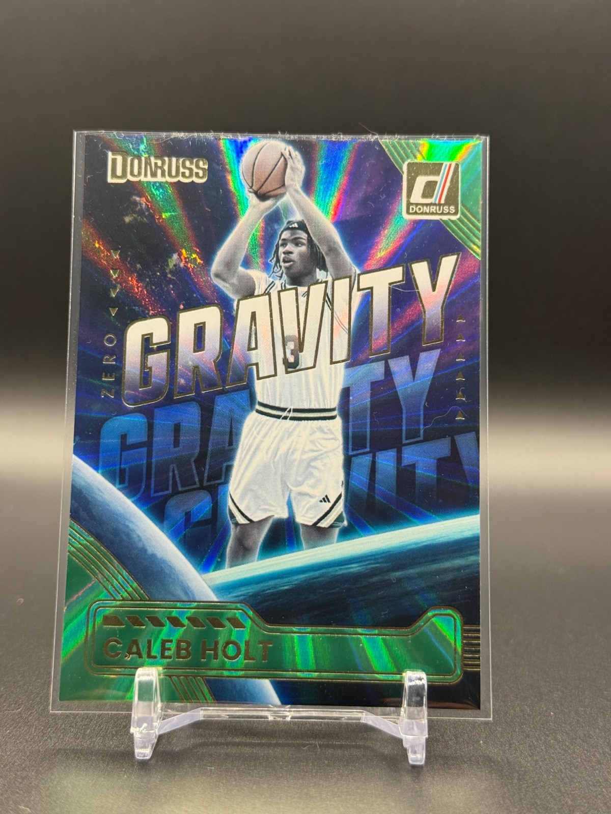 Caleb Holt Zero Gravity #2 2025-26 Panini Donruss Green Laser