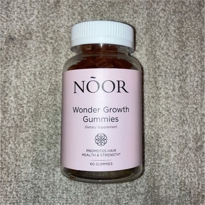 NOOR Wonder Growth Gummies Hair Growth Supplement Biotin 5000 mcg 60 ct