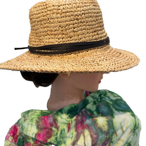 Kathy Jeanne Black and Tan Woven Hat Kathy Jeanne Black & Pink Wool Cloche Hat – Unique Vintage main image 4