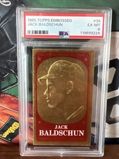 1965 Topps Embossed Jack Baldschun #34 Phillies PSA 6 EX/MT New Case Looks Mint