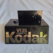 Vintage Kodak VR35 Camera Store Display Stand Gold Logo Black Acrylic Sign